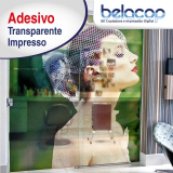 adesivo transparente personalizado Santa Cecília
