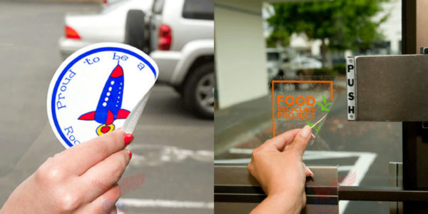 Impressão de adesivo eletrostático