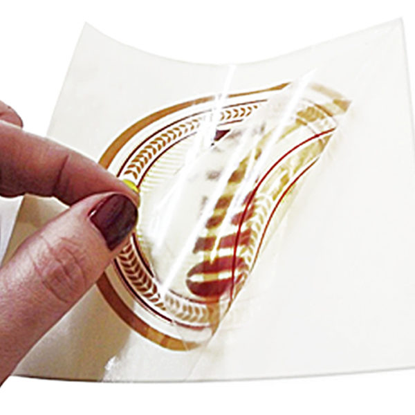 Impressão de adesivo transparente